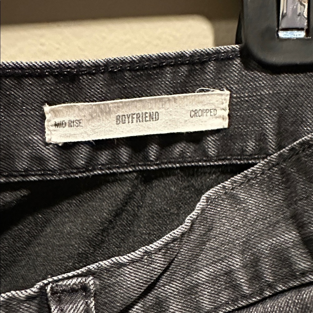 Nili Lotan Black Faded Ankle Cropped Jeans - Picture 3 of 4